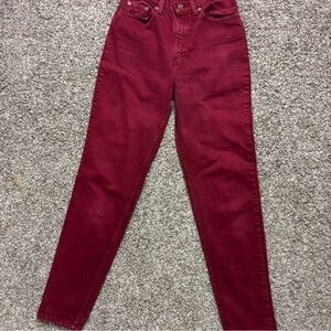 Levi's Women's High Rise Burgundy Jeans